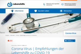 Screenshot der Internetseite der Lebenshilfe Deutschland